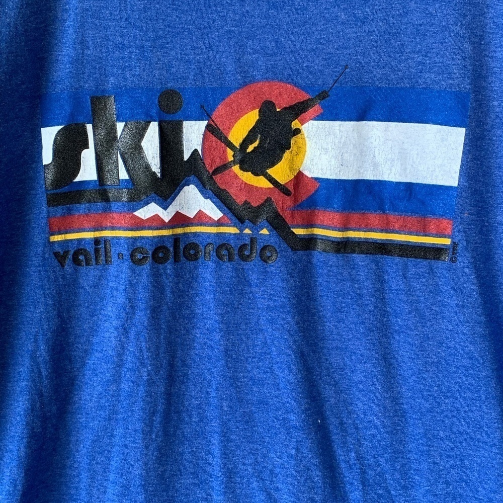 Vail Colorado Graphic Ski Tee Shirt XL - Picture 2 of 5